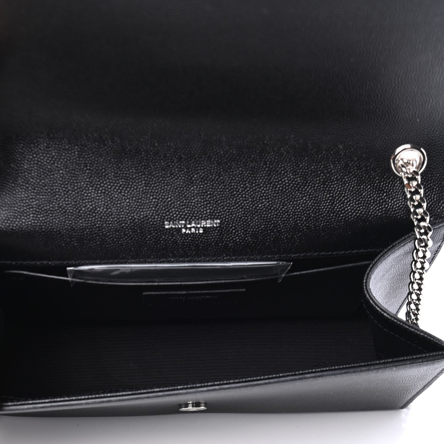 Saint Laurent Grain De Poudre Medium Classic Monogram Kate Satchel Black 4 of 4