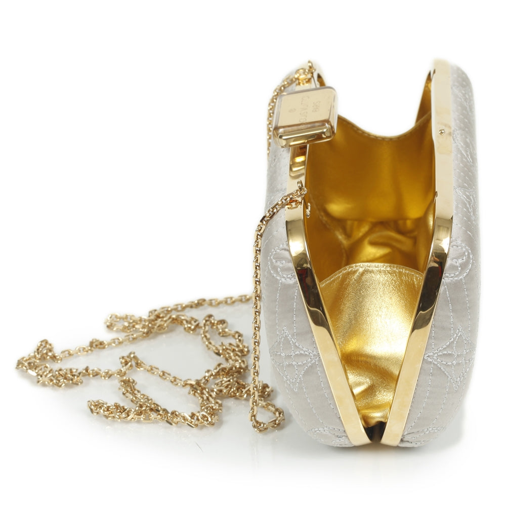 Monogram Motard Minaudiere Clutch Pearl