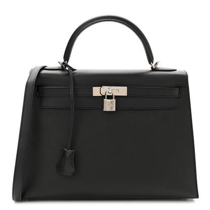 Hermes Epsom Kelly Sellier 32 Black 1 of 13