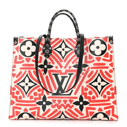 Louis Vuitton Monogram Giant Crafty Onthego GM Creme Rouge Black 1 of 9