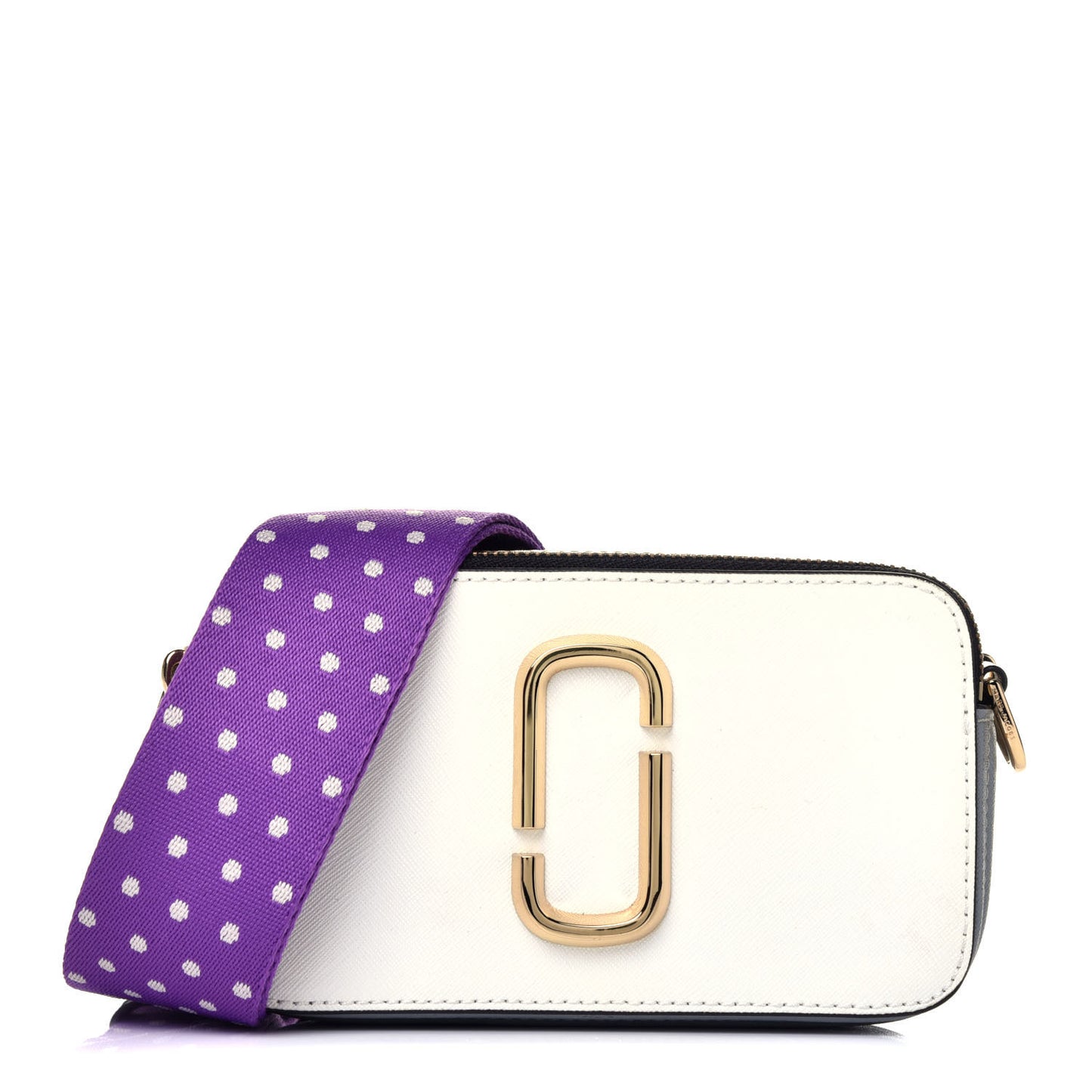 Saffiano Small Snapshot Camera Bag Moon White Multi