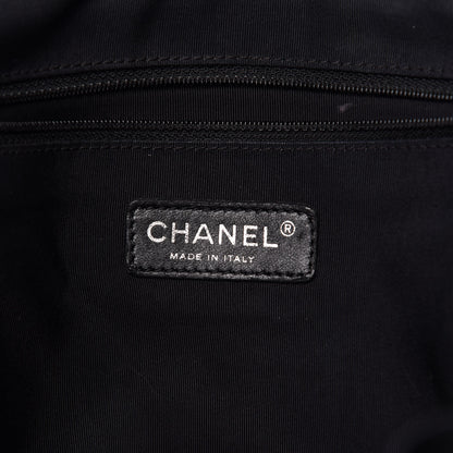 Chanel Vinyl Quilted CC Large Tote Black 6 of 20