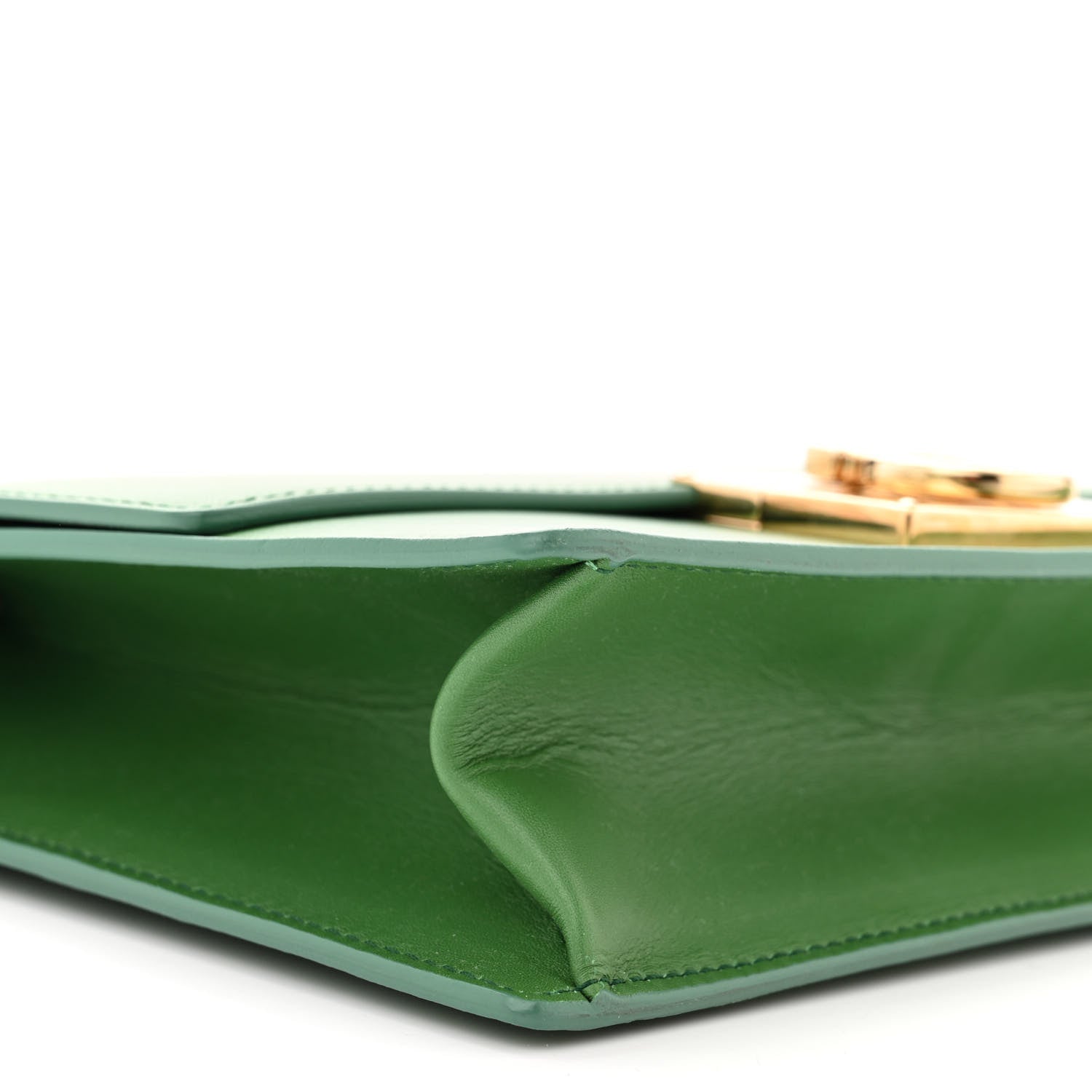 Salvatore Ferragamo Smooth Calfskin Aileen Gancio Lock Shoulder Bag Amazzonia 8 of 10