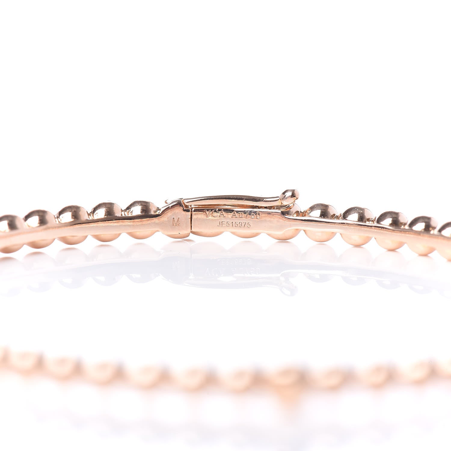 Van Cleef & Arpels 18K Rose Gold Perlee Pearls of Gold Bracelet M 4 of 6