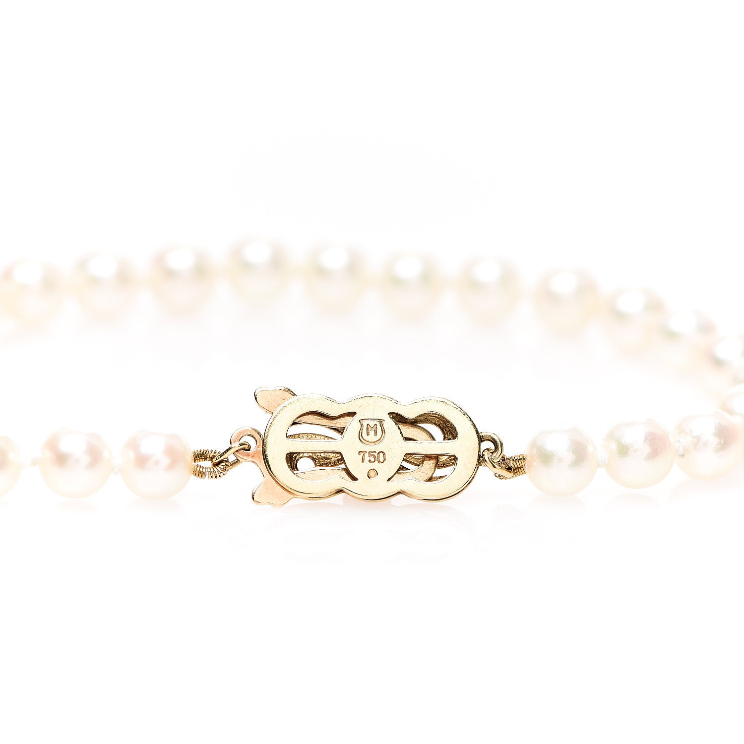 Mikimoto 18K Yellow Gold Akoya Pearl 5.5-6mm Strand Bracelet 3 of 4