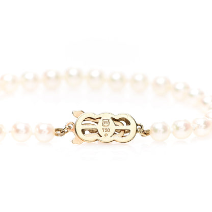 Mikimoto 18K Yellow Gold Akoya Pearl 5.5-6mm Strand Bracelet 3 of 4