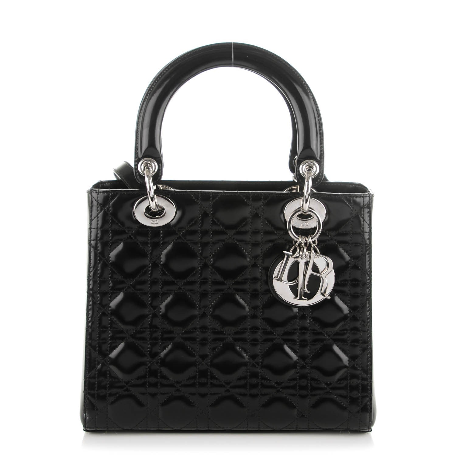 Christian Dior Patent Cannage Medium Lady Dior Black 1 of 7