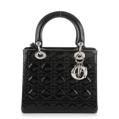 Christian Dior Patent Cannage Medium Lady Dior Black 1 of 7
