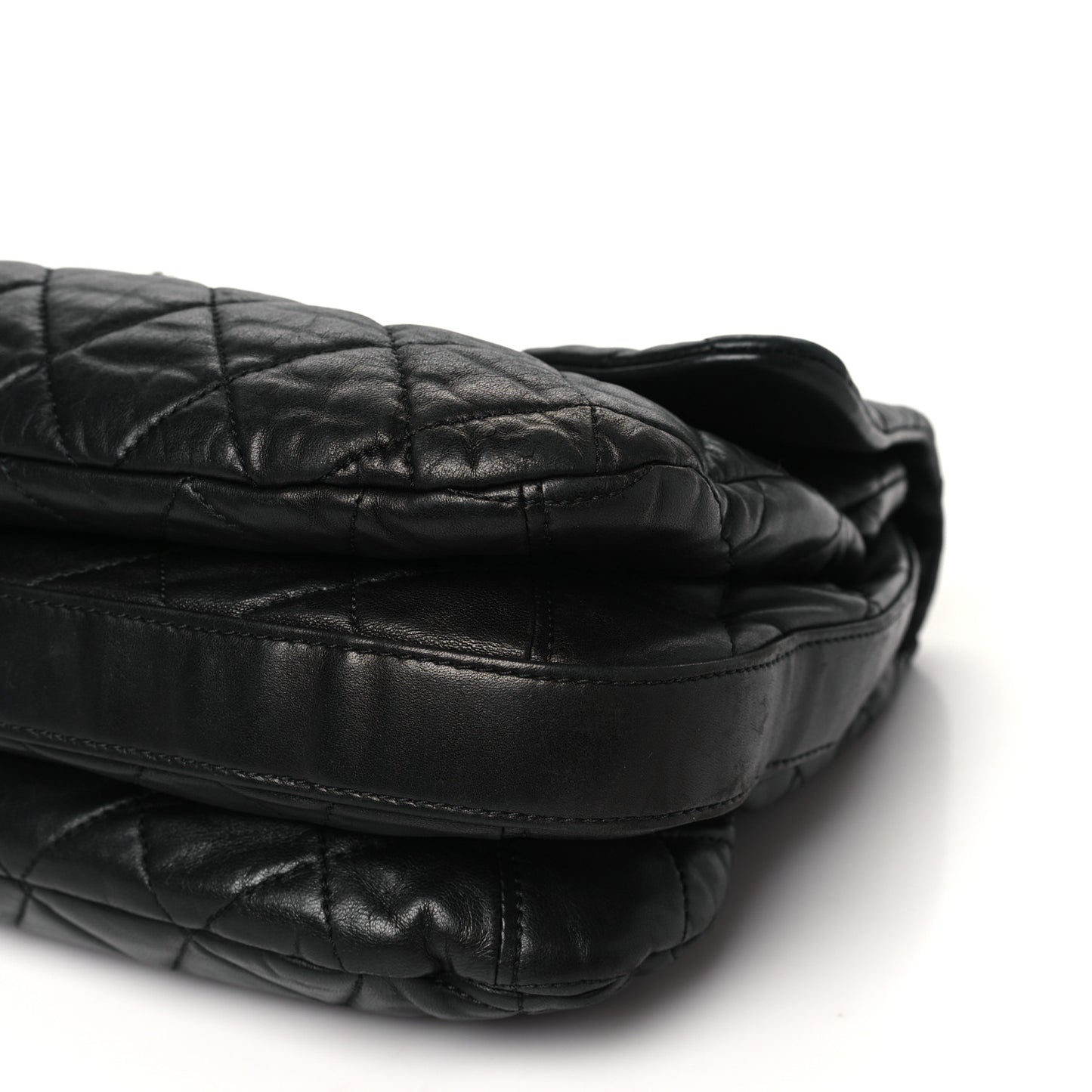 Lambskin Quilted Chanel 3 Maxi Flap Bag Black