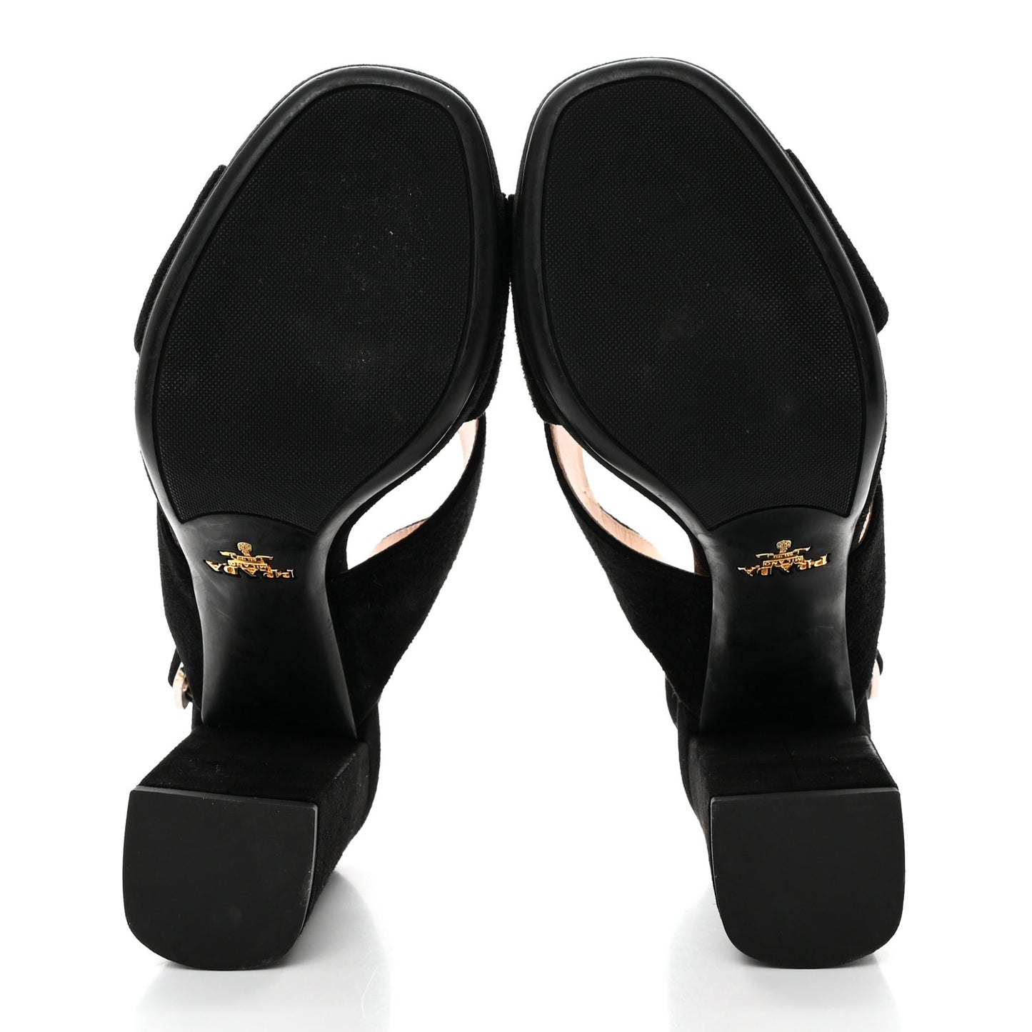 Suede Platform Sandals 38 Black