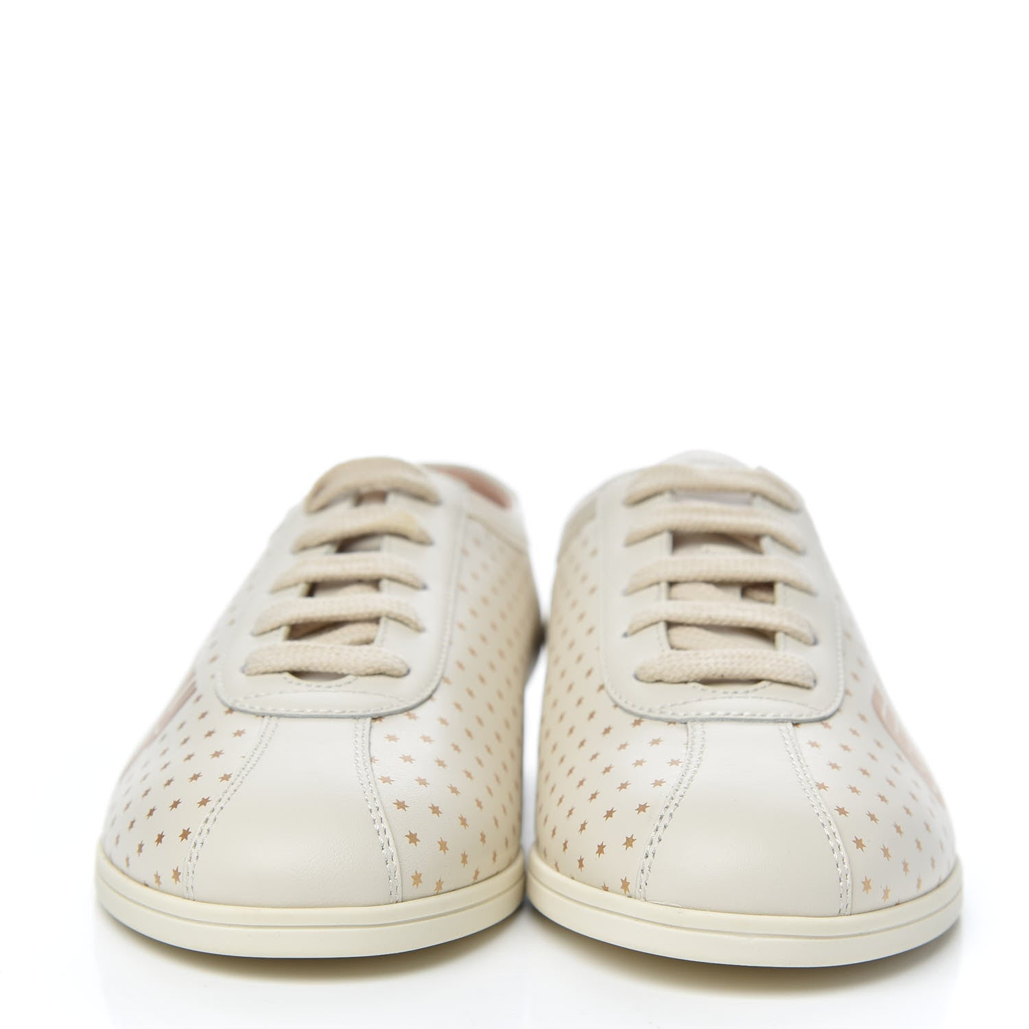 Gucci X SEGA Calfskin GUCCY Stars Womens Falacer Sneakers 36 White 2 of 9