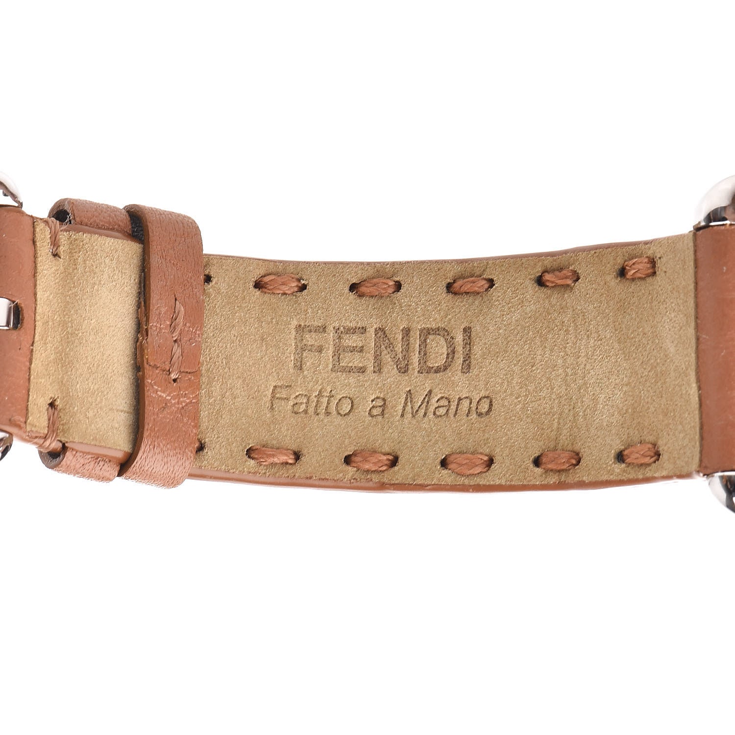 Fendi Stainless Steel Calfskin Mother of Pearl 37mm Selleria Quartz Watch Pink 8 of 9