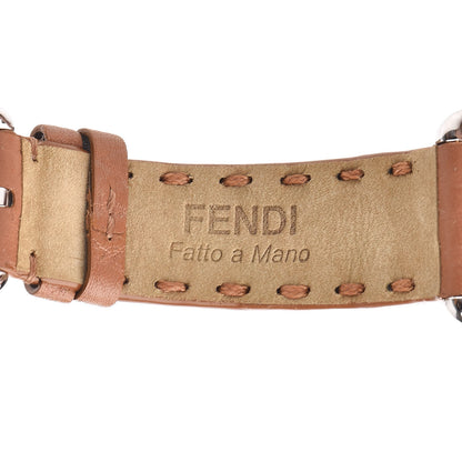 Fendi Stainless Steel Calfskin Mother of Pearl 37mm Selleria Quartz Watch Pink 8 of 9