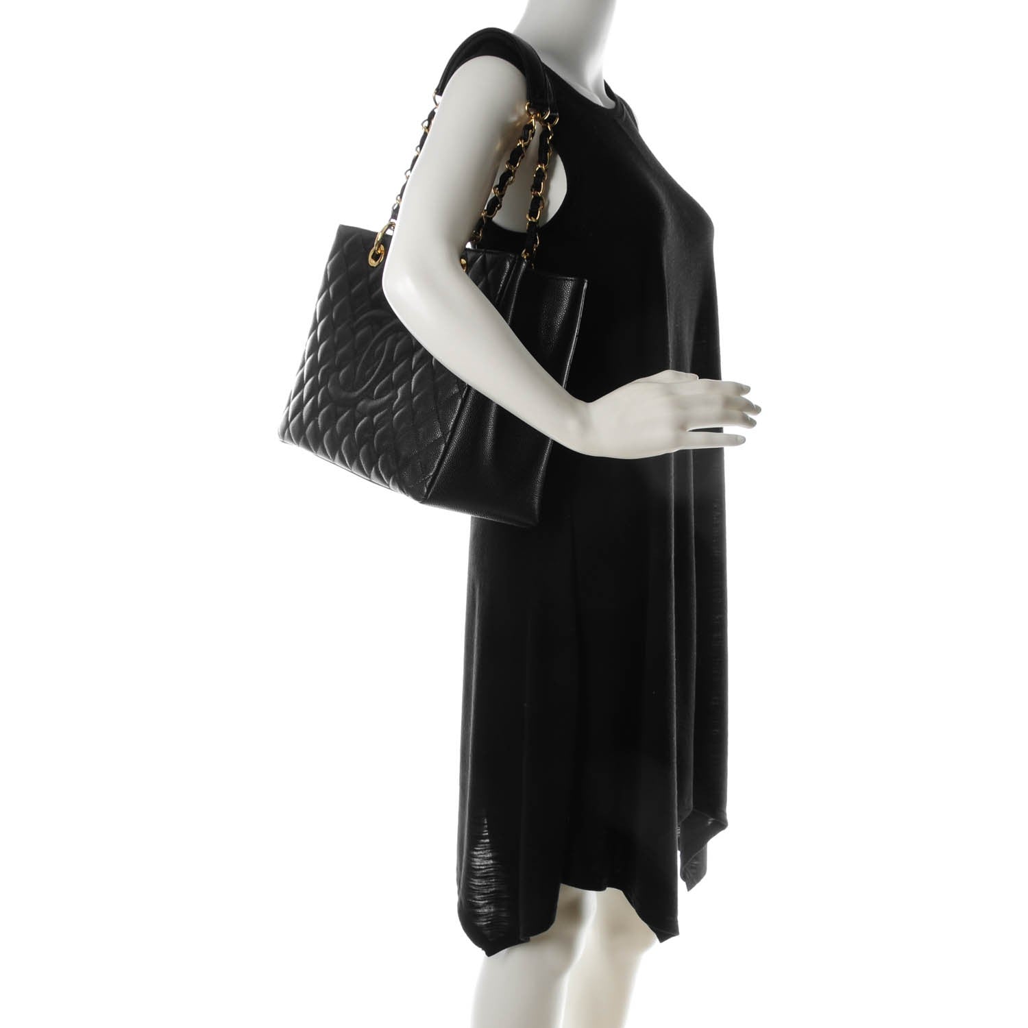Chanel Caviar Quilted Grand Shopping Tote GST Black 2 of 7