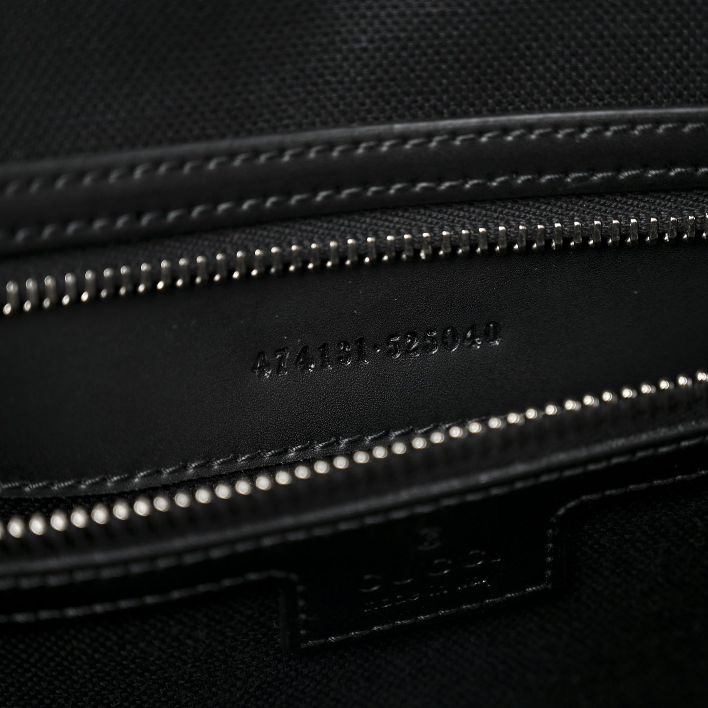 Soft GG Supreme Monogram Appia Calfskin Web Medium Carry On Duffle Bag Black Grey
