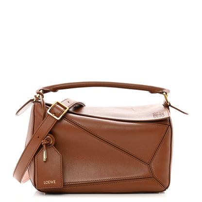 Loewe Nappa Lambskin Small Featherlight Puzzle Bag Pecan 1 of 11