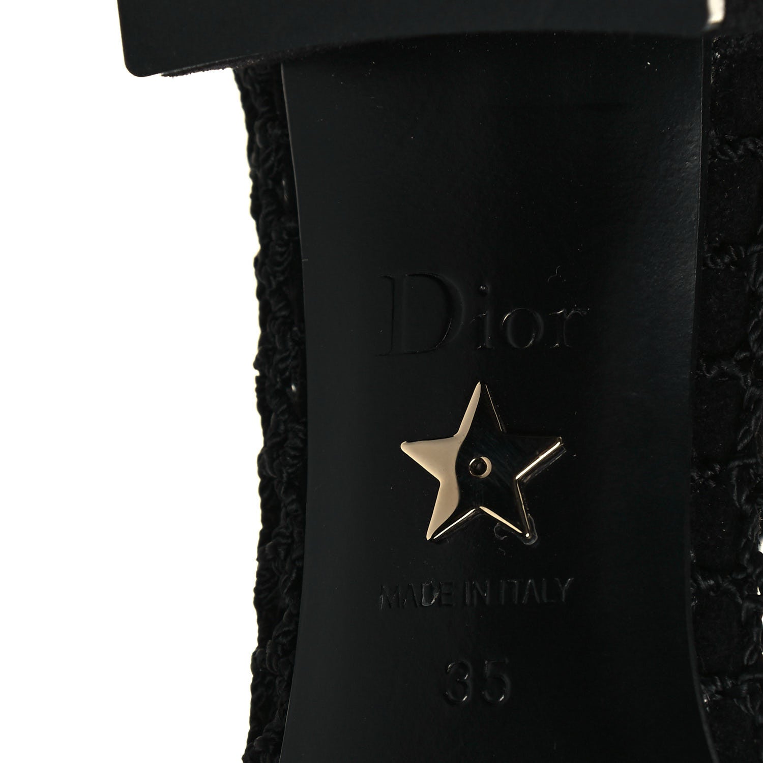 Christian Dior Suede Resille Naughtily-D 30mm Tall Boots 35 Black 6 of 9
