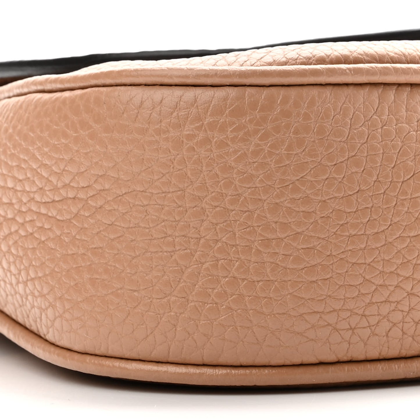 Pebbled Calfskin Medium Soho Flap Crossbody Camelia