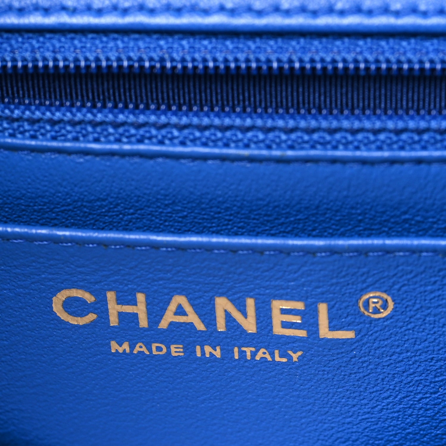 Chanel Lambskin Quilted Mini Square Flap Blue 6 of 11