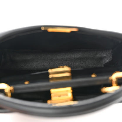Fendi Nappa Mini Peekaboo Iconic Satchel Black 5 of 9