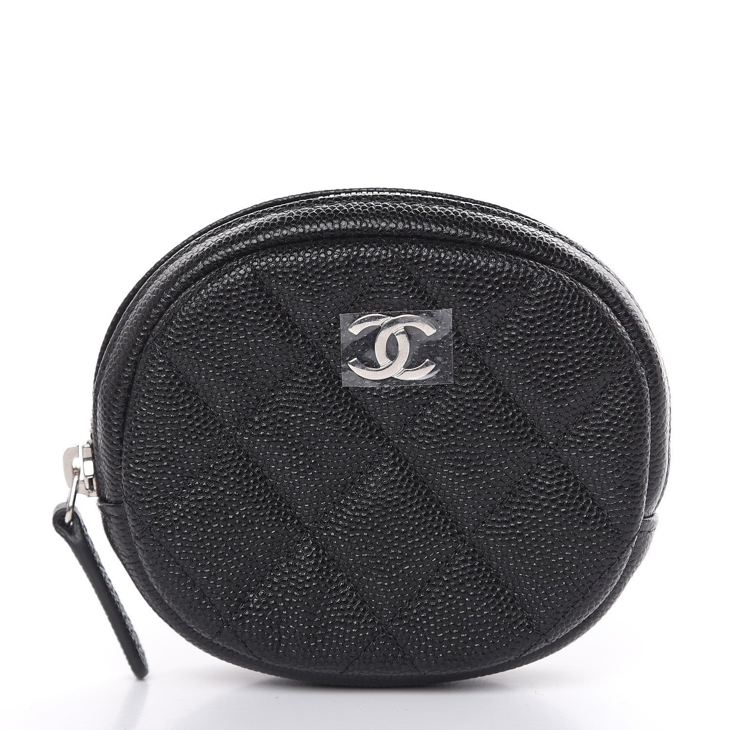 Chanel Caviar Quilted Zip Around Classic Coin Purse Black 1 of 8