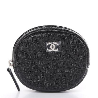 Chanel Caviar Quilted Zip Around Classic Coin Purse Black 1 of 8
