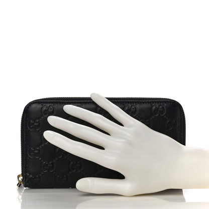 Gucci Guccissima Vitello Tender Zip Around Wallet Black 2 of 12