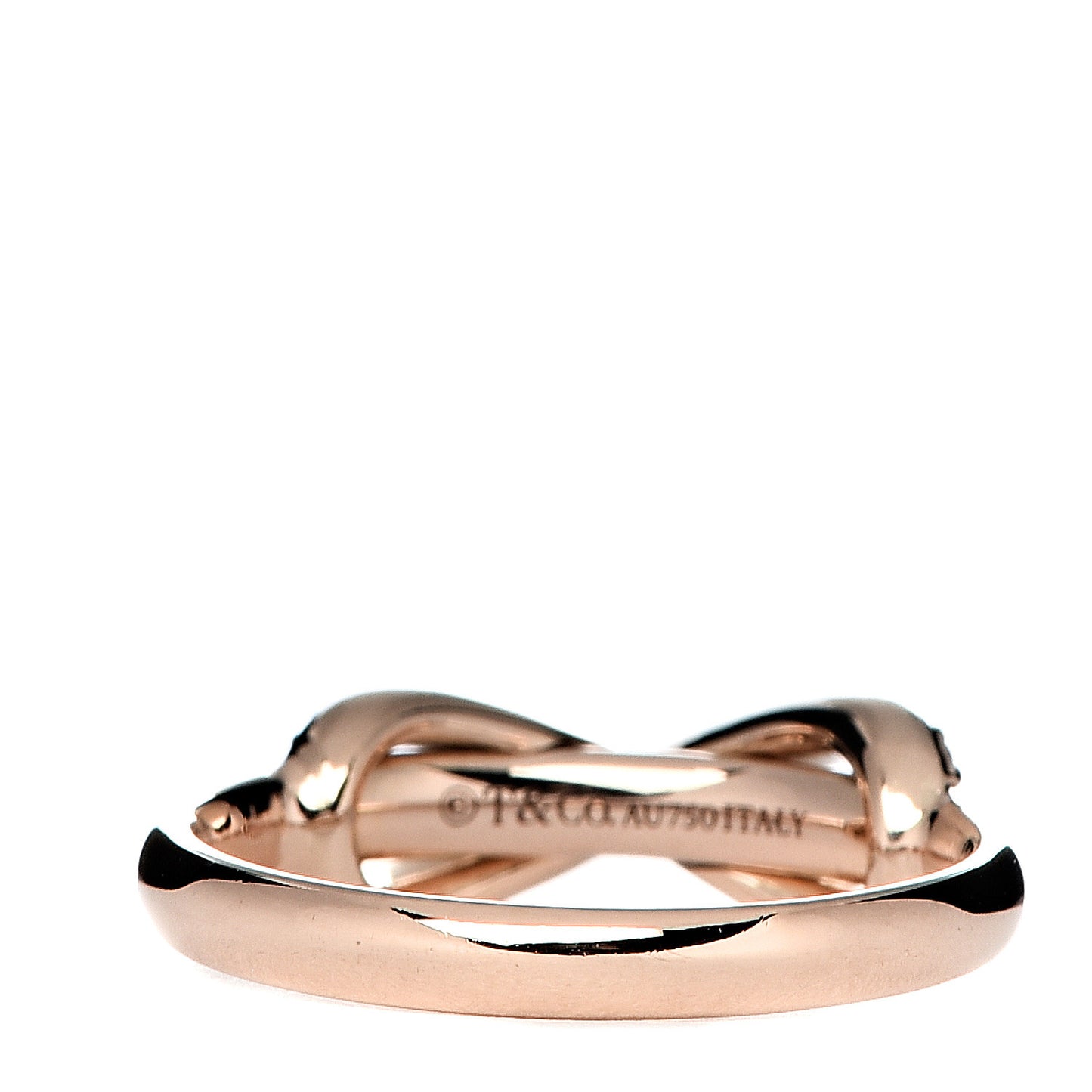 18K Rose Gold Diamond Infinity Ring 47 4.25