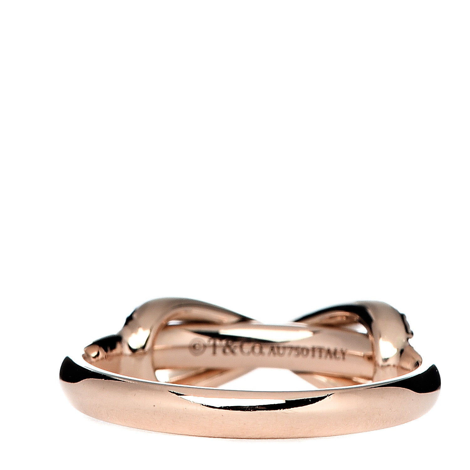 Tiffany 18K Rose Gold Diamond Infinity Ring 47 4.25 4 of 6