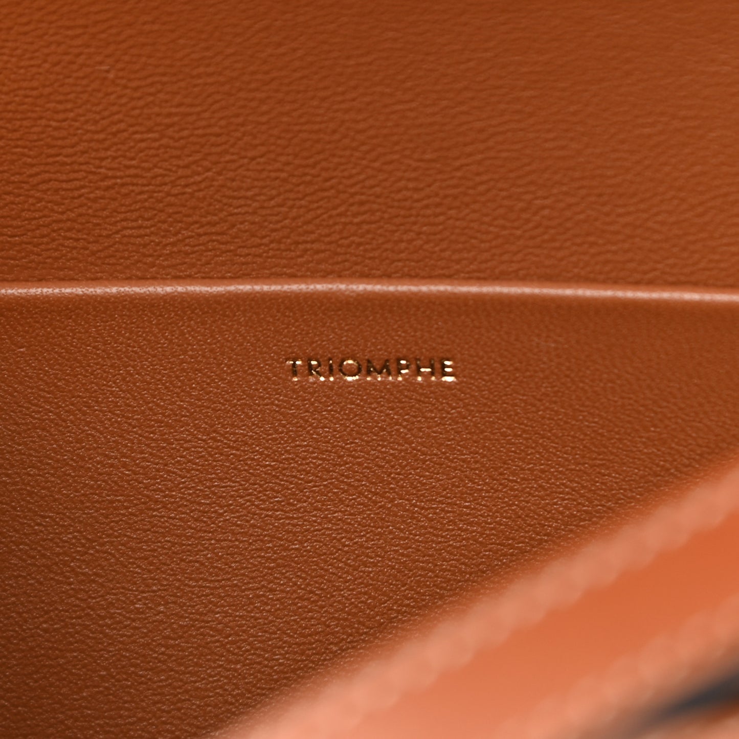 Natural Calfskin Triomphe Shoulder Bag Tan