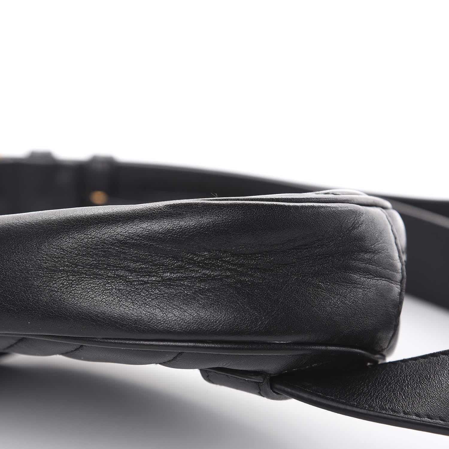 Gucci Calfskin Matelasse GG Marmont Belt Bag 105 42 Black 9 of 15