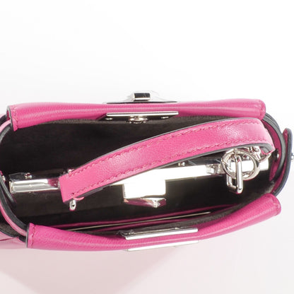 Fendi Nappa Micro Peekaboo Iconic Satchel Magenta 5 of 8