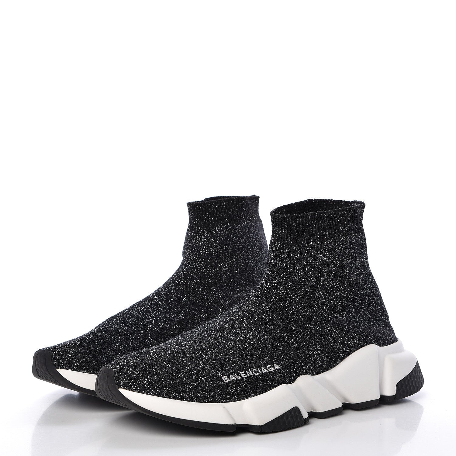 Balenciaga Knit Metal Womens Speed Sneakers 40 Black Gold 3 of 9