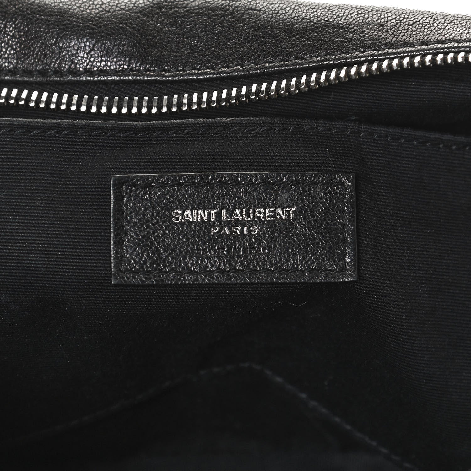 Saint Laurent Lambskin Monogram Embossed Small Lou Camera Bag Black 6 of 11