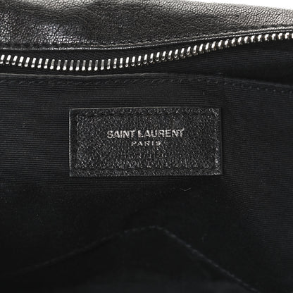 Saint Laurent Lambskin Monogram Embossed Small Lou Camera Bag Black 6 of 11