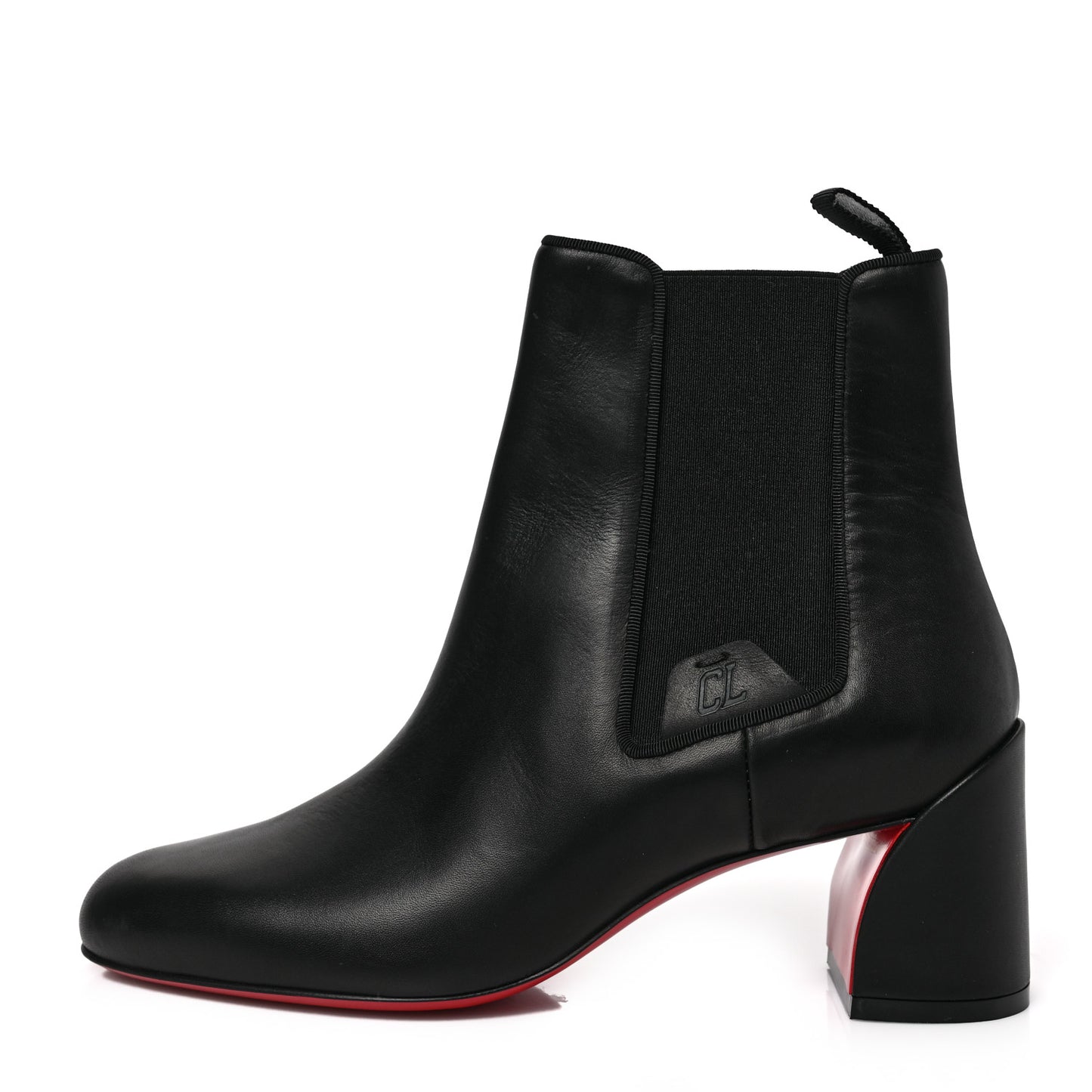 Calfskin Turelastic 55 Ankle Boots 36.5 Black