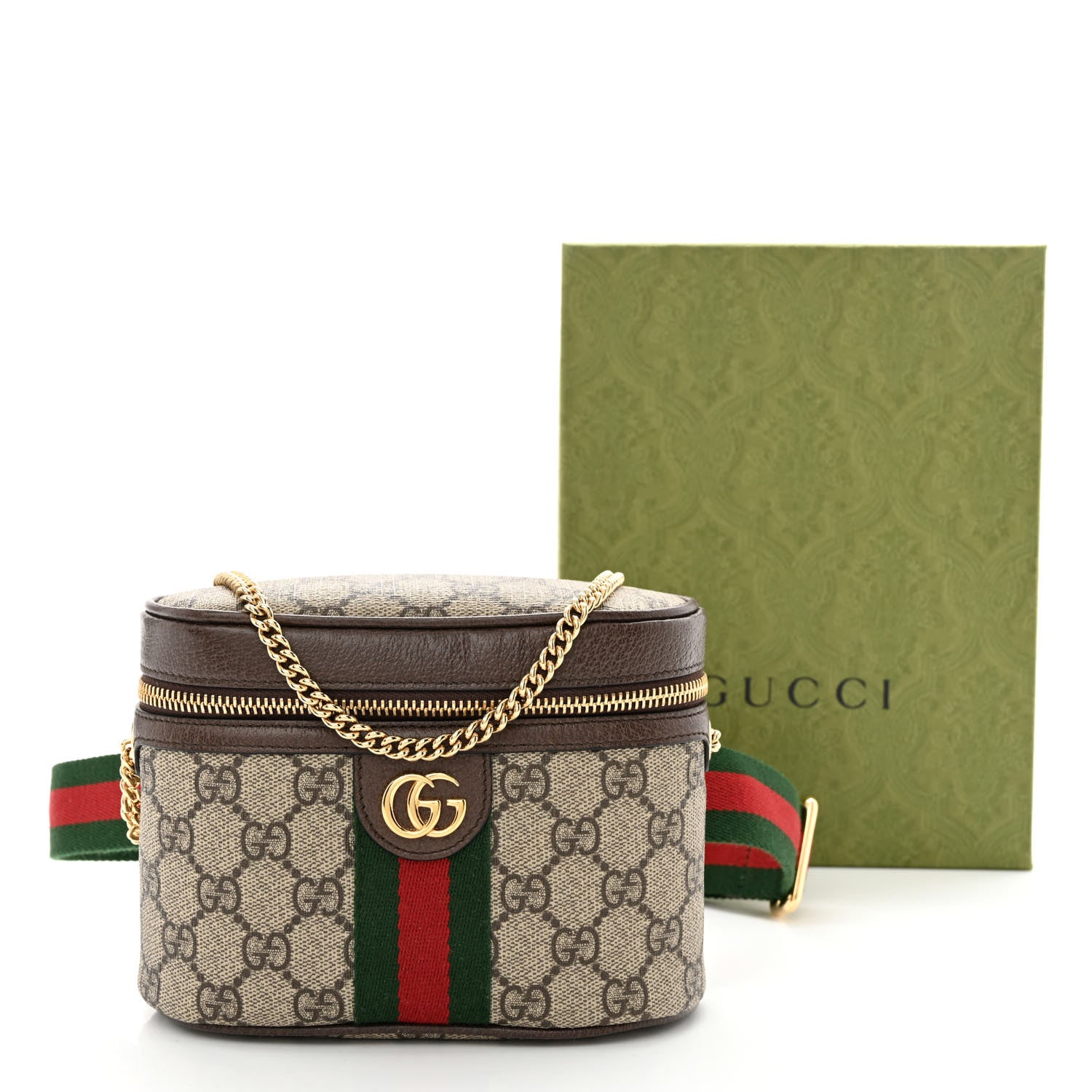 Gucci GG Supreme Monogram Web Ophidia Belt Bag 110 44 Dark Brown 11 of 11