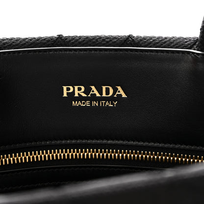 Prada Jacquard Saffiano Triangolo Symbole Embroidered Large Tote 6 of 9