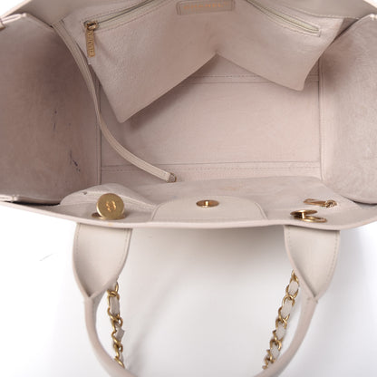 Chanel Caviar Small Studded Deauville Tote Ivory 5 of 16