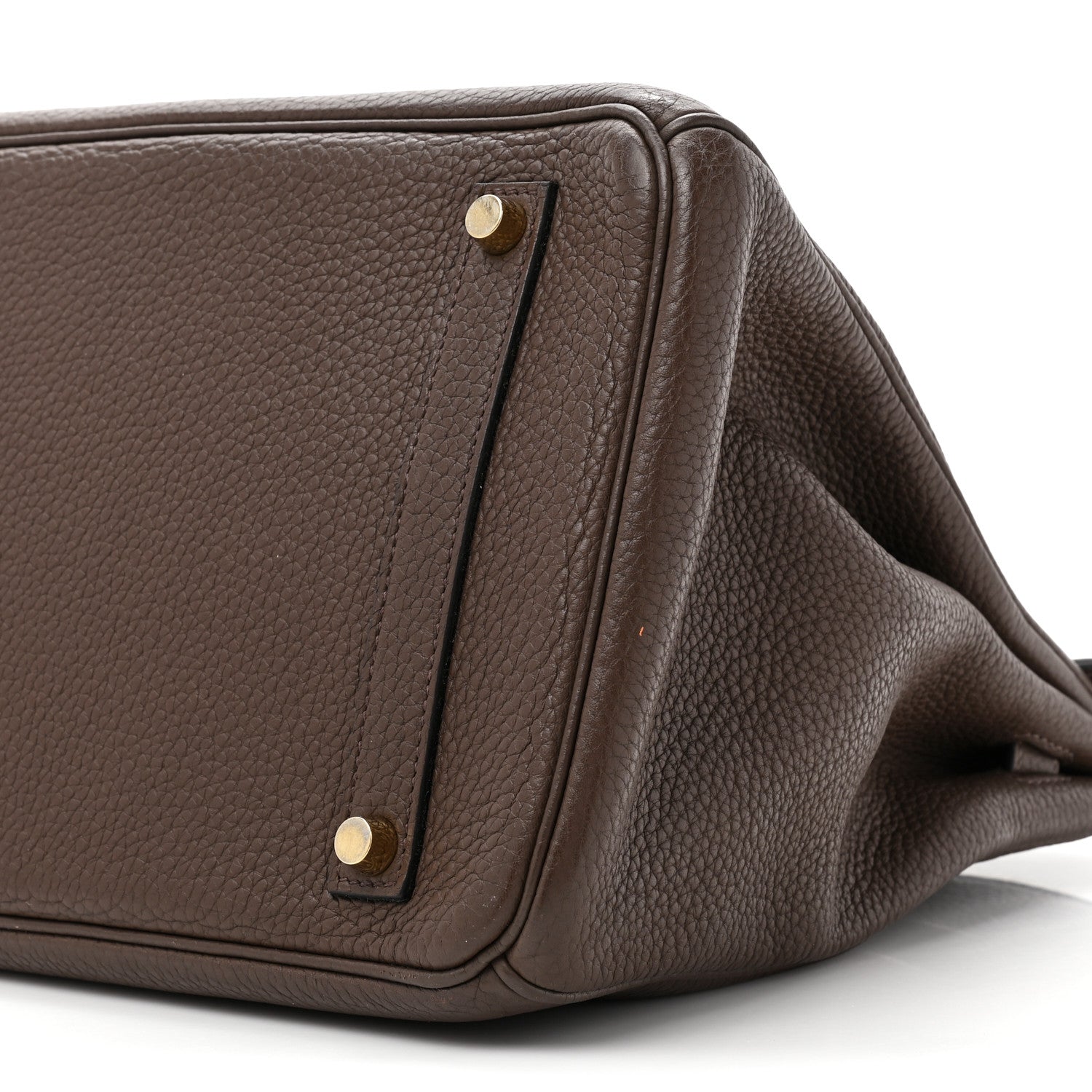 Hermes Taurillon Clemence Birkin 35 Chocolate 9 of 11