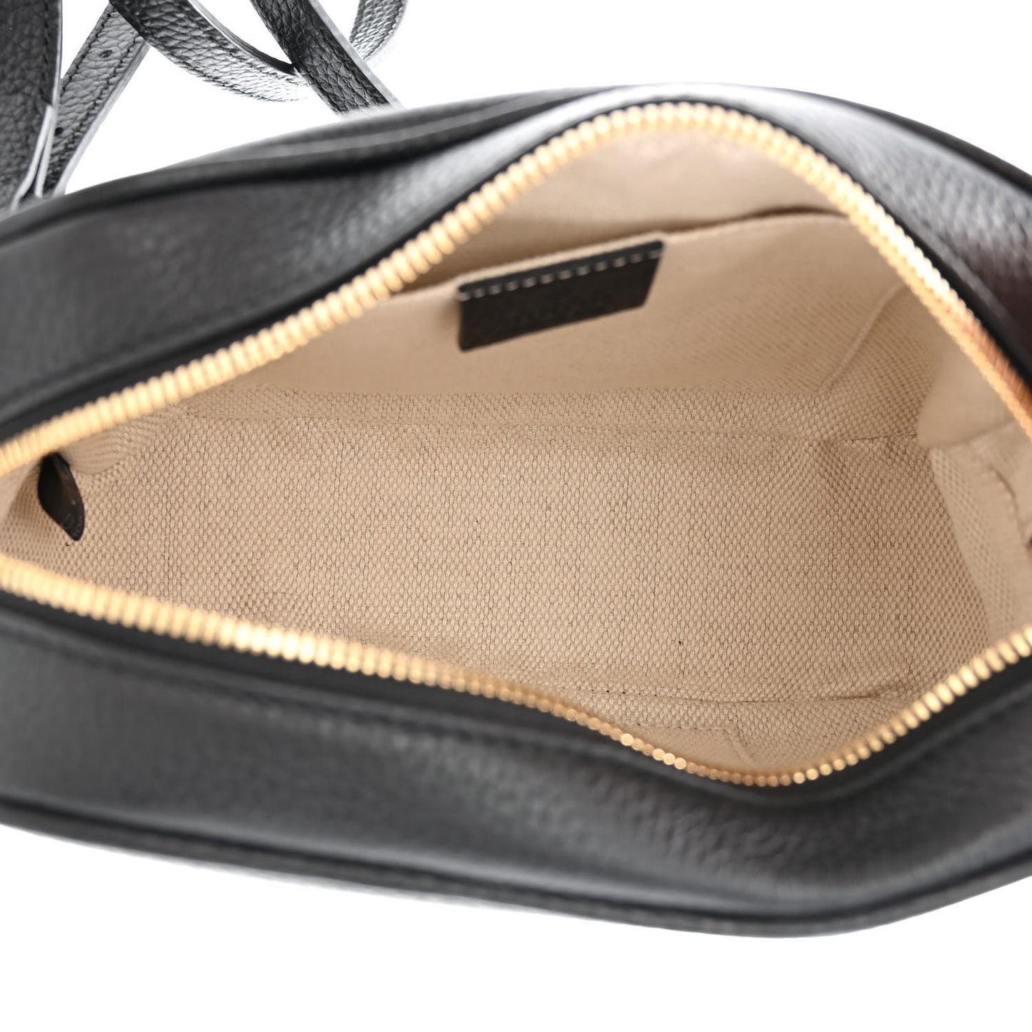 Pebbled Calfskin Small Soho Disco Bag Black