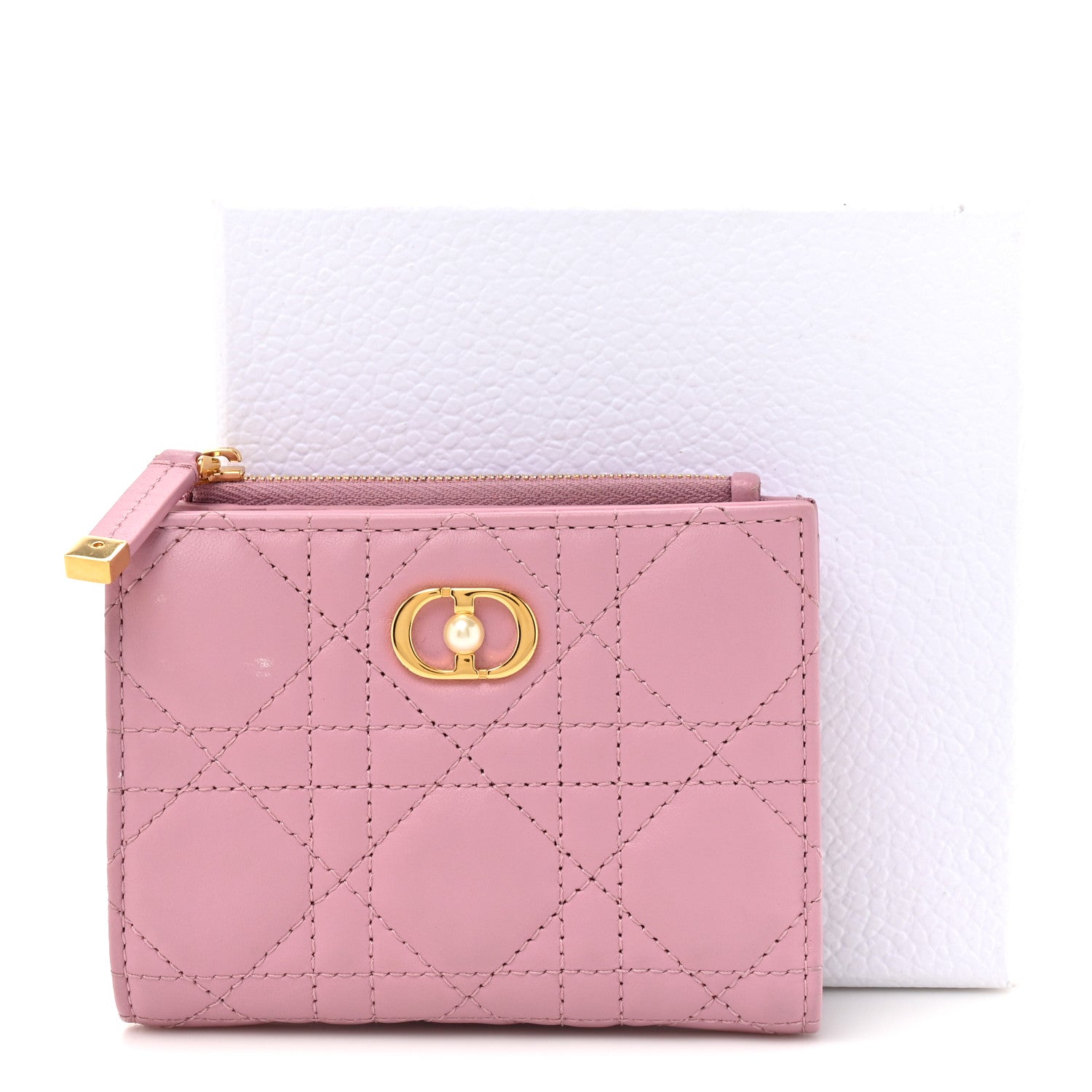 Christian Dior Lambskin Cannage Jolie Dahlia Wallet Cherry Blossom Christian Dior Lambskin Cannage Jolie Dahlia Wallet Cherry Blossom
