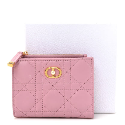 Christian Dior Lambskin Cannage Jolie Dahlia Wallet Cherry Blossom Pink 10 of 10