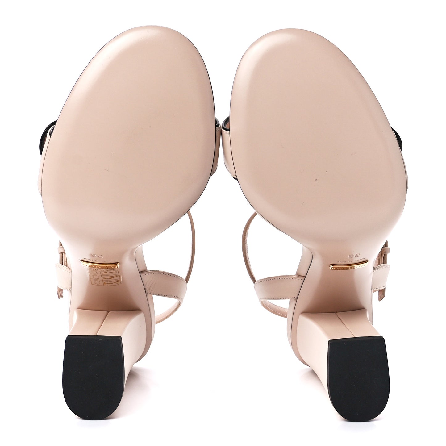 Lifford Calfskin GG Marmont Ankle Wrap 105mm Sandals 38 Skin Rose