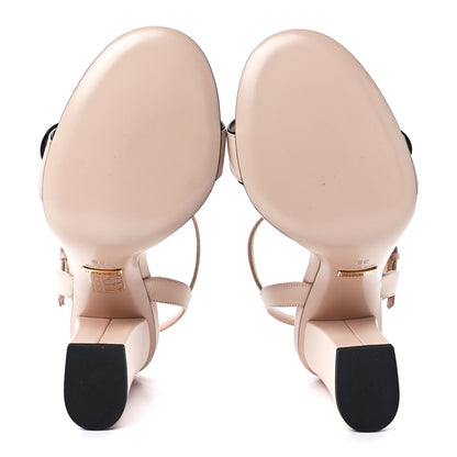 Gucci Lifford Calfskin GG Marmont Ankle Wrap 105mm Sandals 38 Skin Rose 5 of 8