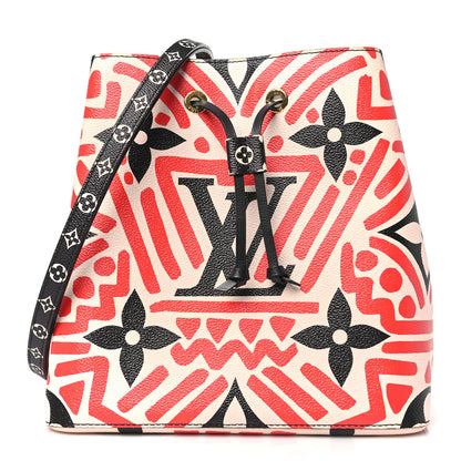 Louis Vuitton Monogram Giant Crafty NeoNoe MM Creme Rouge Black 1 of 9