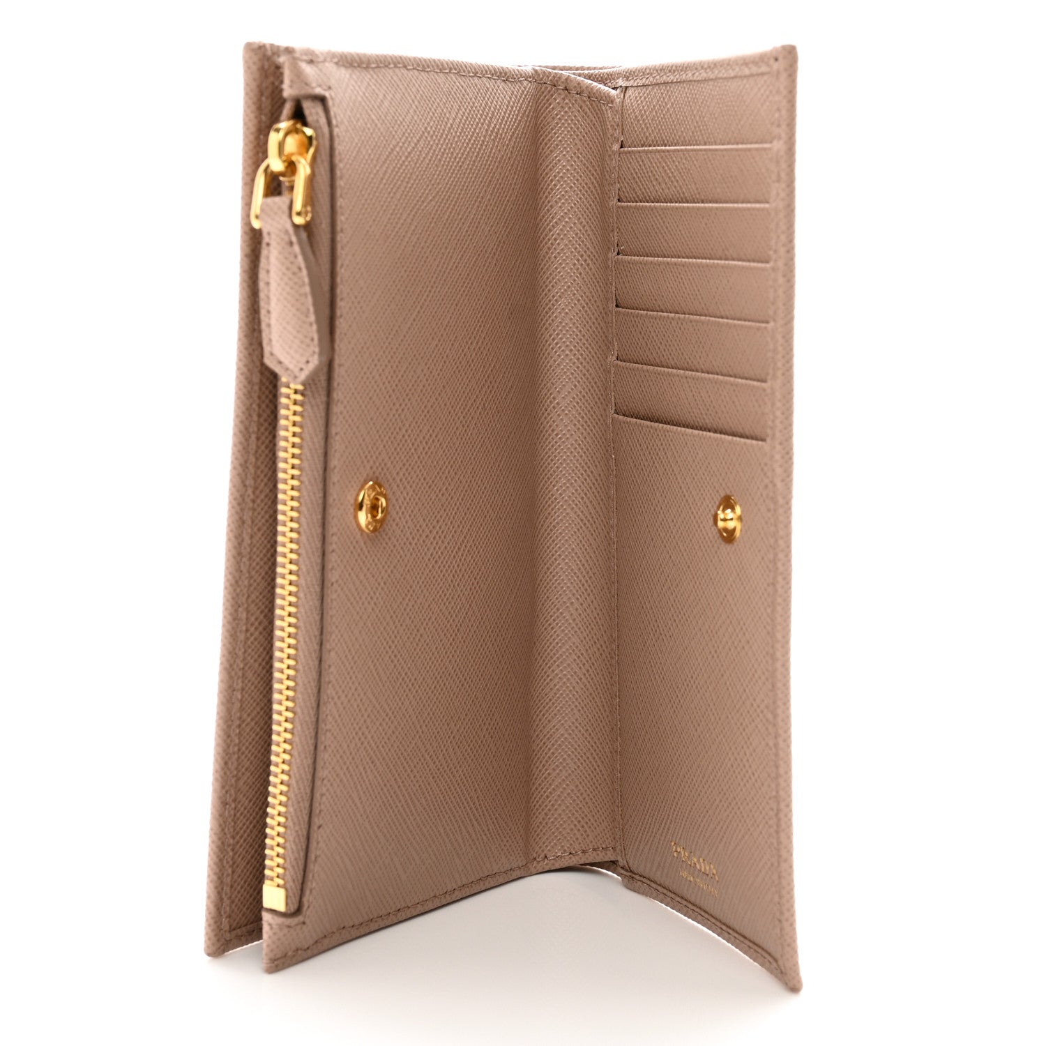 Prada Saffiano Triangle Continental Wallet Cammeo 6 of 8