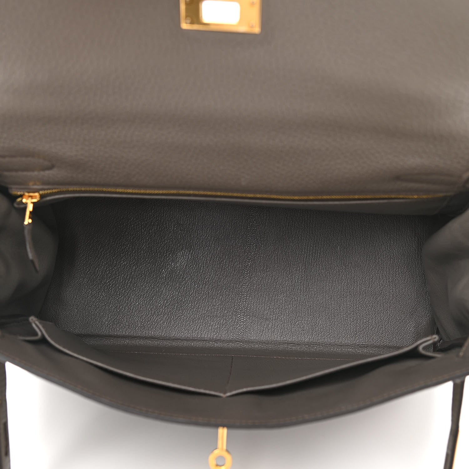 Hermes Taurillon Clemence Kelly Retourne 32 Etain 4 of 9