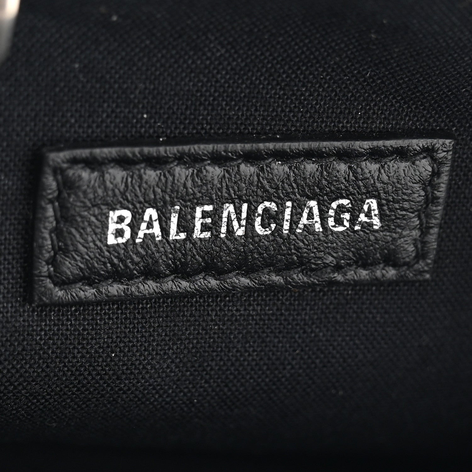 Balenciaga Metallic Textured Calfskin Logo Cloud Coin Purse With Strap Silver 6 of 11