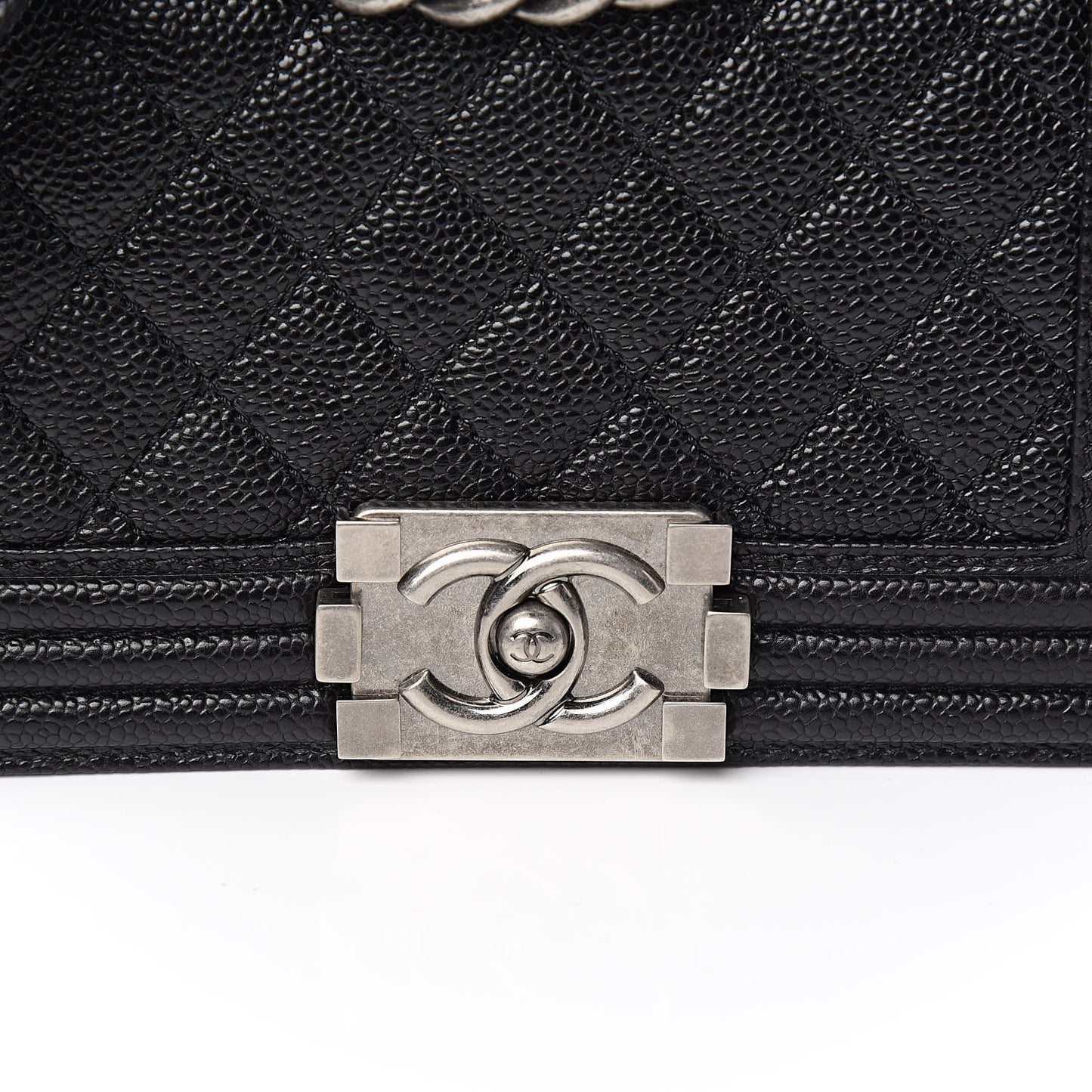 Caviar Quilted Small Boy Flap Black